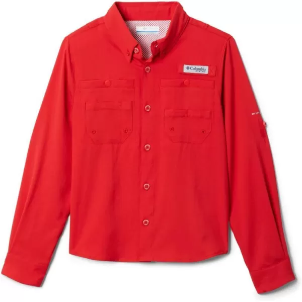 Columbia Boys Tamiami Long Sleeve ShirtRed Spark