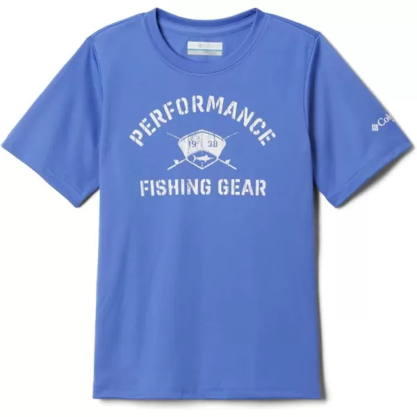 Columbia Boys Terminal Tackle PFG First on Water Short SleeveViolet SeaHull Mark Marlin Graphic