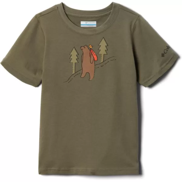 Columbia Boys Valley Creek Short Sleeve Graphic ShirtStone Green Bearly Pack