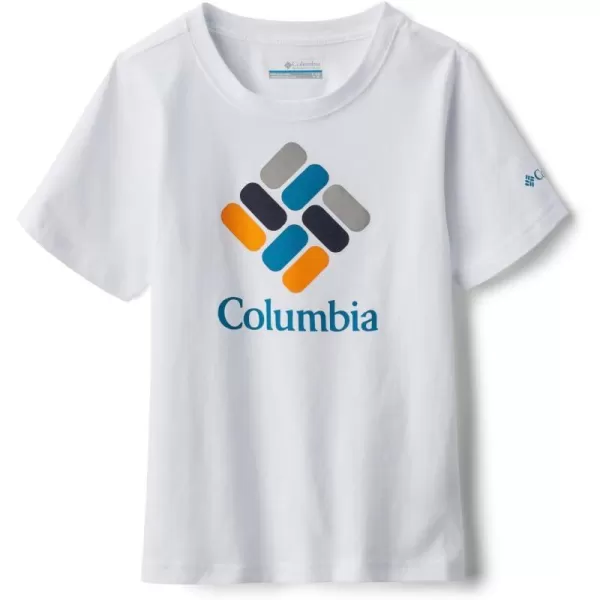 Columbia Boys Valley Creek Short Sleeve Graphic ShirtWhite Multi Gem