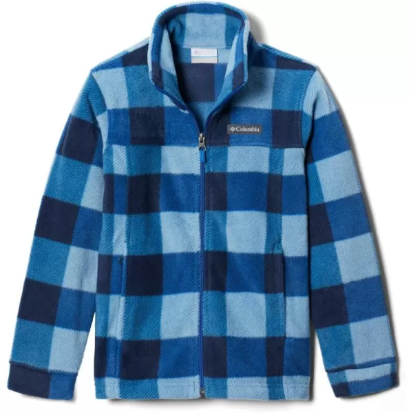 Columbia Boys Zing Iii Fleece JacketBig Boys Bright Indigo Check Multi