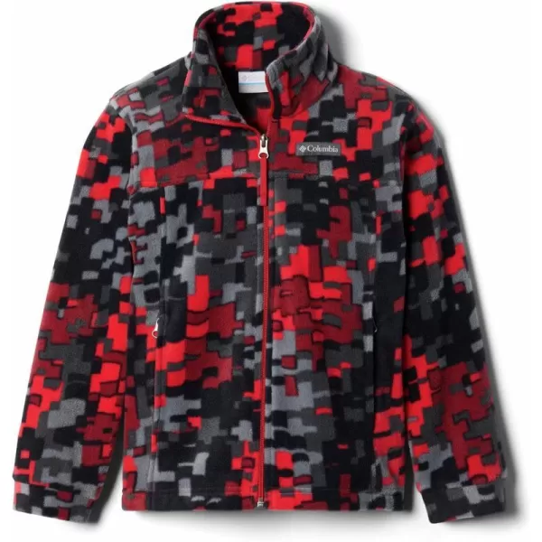 Columbia Boys Zing Iii Fleece JacketBig Boys Mountain Red Weave Print