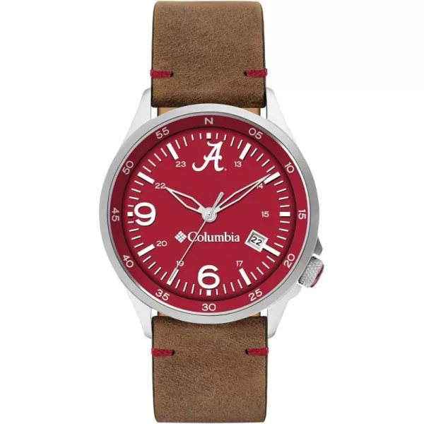 Columbia Canyon Ridge Alabama Crimson Tide Mens Watch with Saddles Color Leather StrapColumbia Canyon Ridge Alabama Crimson Tide Mens Watch with Saddles Color Leather Strap