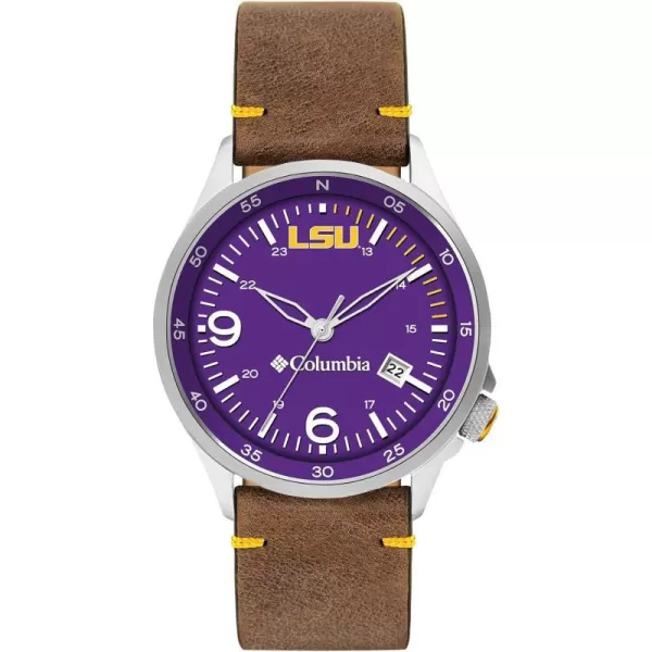 Columbia Canyon Ridge LSU Tigers Mens Watch with Saddle Color Leather StrapColumbia Canyon Ridge LSU Tigers Mens Watch with Saddle Color Leather Strap