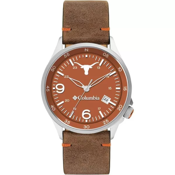 Columbia Canyon Ridge Texas Longhorns Mens Watch with Saddle Color Leather StrapColumbia Canyon Ridge Texas Longhorns Mens Watch with Saddle Color Leather Strap