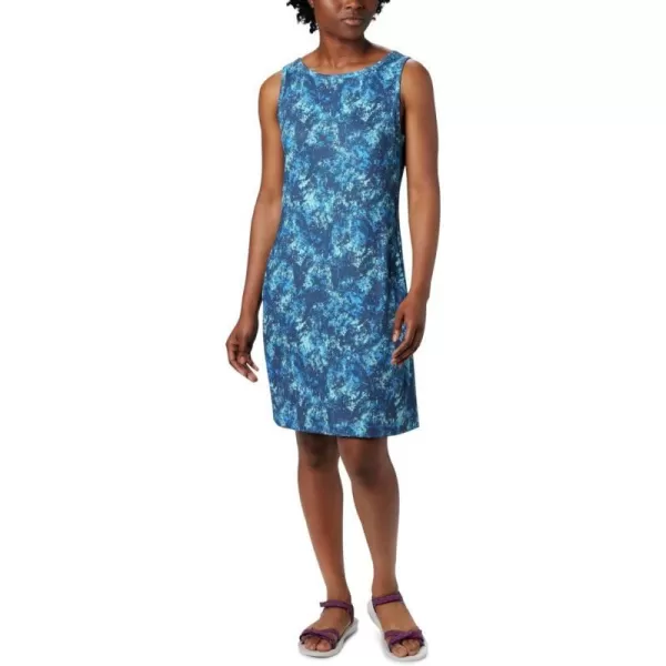 Columbia Chill River Printed DressStatic Blue Rubbed Texture Print