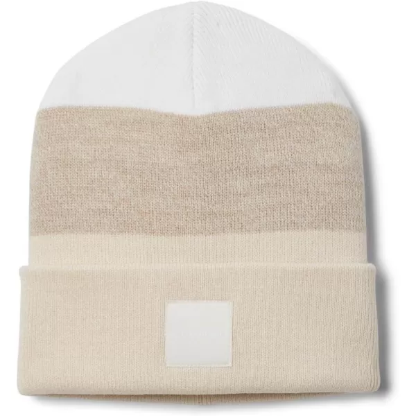 Columbia City Trek Color Block BeanieChalkDark Stone HeatherWhite