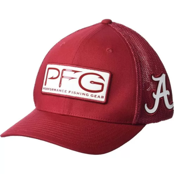 Columbia Collegiate PFG Mesh Hooks Ball CapAlabama Crimson Tide Ala  Red Velvet