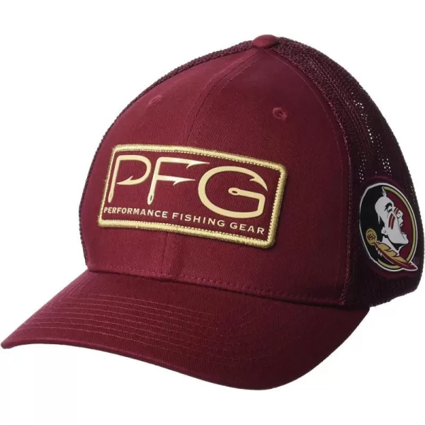 Columbia Collegiate PFG Mesh Hooks Ball CapFlorida State Seminoles Fsu  Cabernet