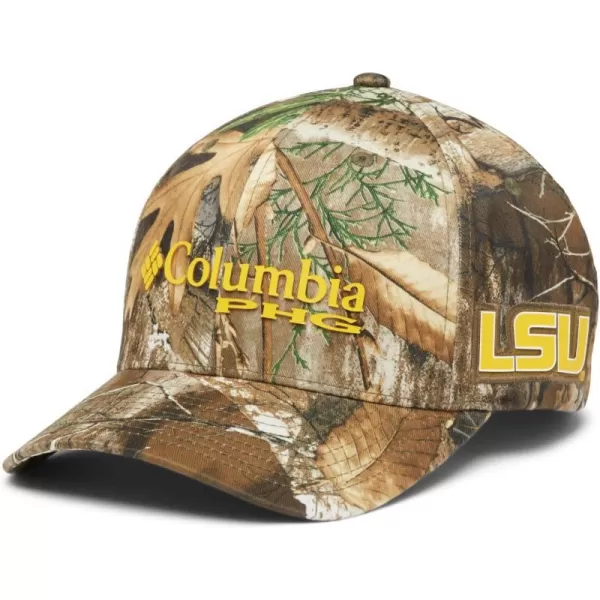 Columbia Collegiate PHG Camo BallcapLsu  Realtree Edge Camo