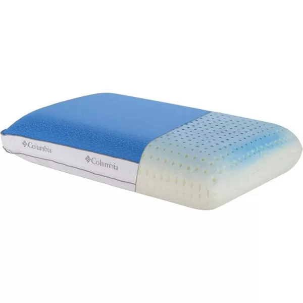 Columbia Cooling Gel Memory Foam Pillow  Comfortable and Supportive with Cooling amp Breathable Features  Removable Washable Cover QueenQueen