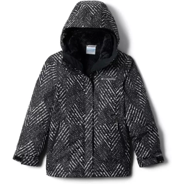 Columbia Girls Bugaboo Ii Fleece Interchange JacketBlack Chevron Print