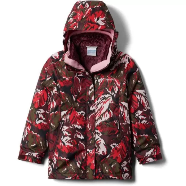 Columbia Girls Bugaboo Ii Fleece Interchange JacketMalbec Leafscape Print