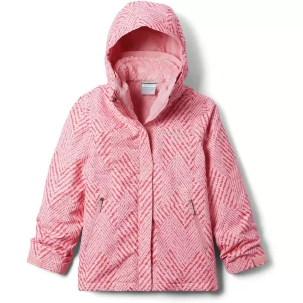 Columbia Girls Bugaboo Ii Fleece Interchange JacketPink Orchid Chevron Print