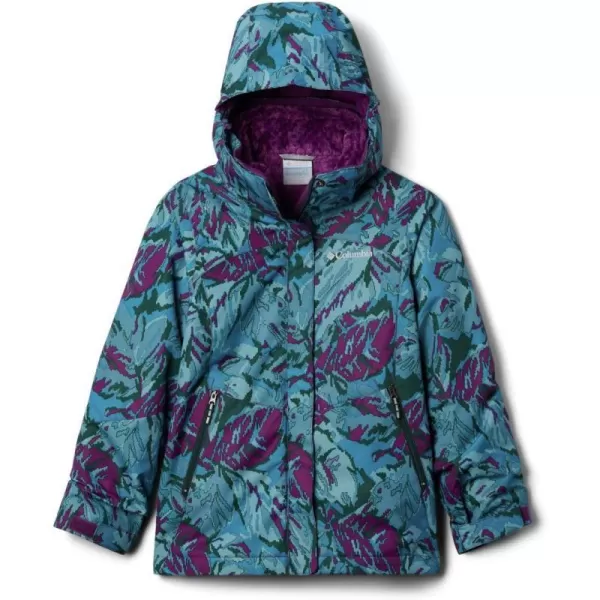 Columbia Girls Bugaboo Ii Fleece Interchange JacketPlum Leafscape Print