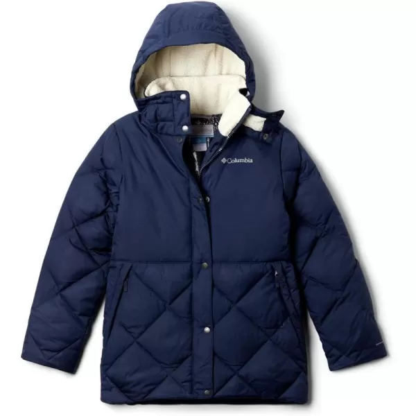 Columbia Girls Forest Park Down Hooded PufferNocturnal RipstopChalk