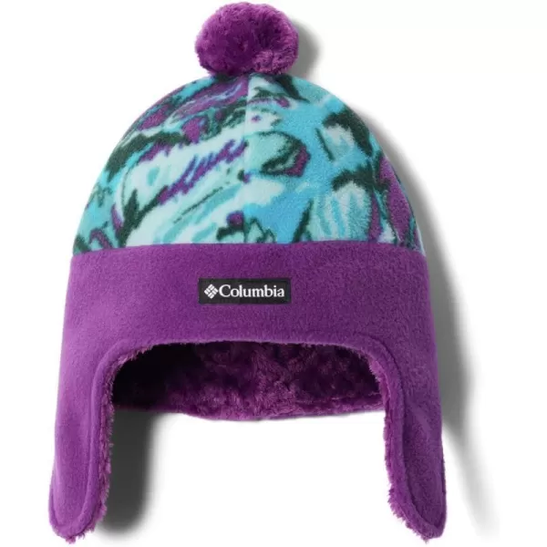 Columbia Girls Frosty Trail Youth Earflap BeaniePlum LeafscapePlum