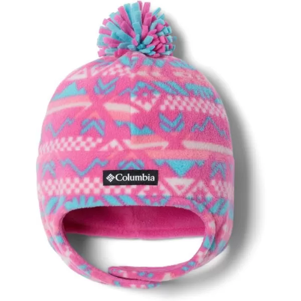 Columbia Girls Little Boys Youth Frosty Trail Ii Earflap BeaniePink Ice Checkered Peaks