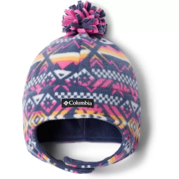 Columbia Girls Little Boys Youth Frosty Trail Ii Earflap BeanieSunset Peach Checkered Peaks