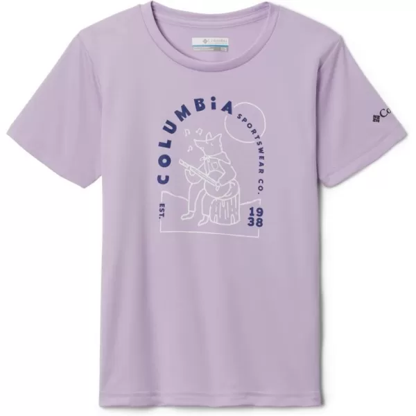 Columbia Girls Mirror Creek Short Sleeve Graphic ShirtMorning MistCamp Tunes Graphic