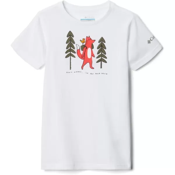 Columbia Girls Mission Lake Short Sleeve Graphic ShirtWhite Foxy Pack