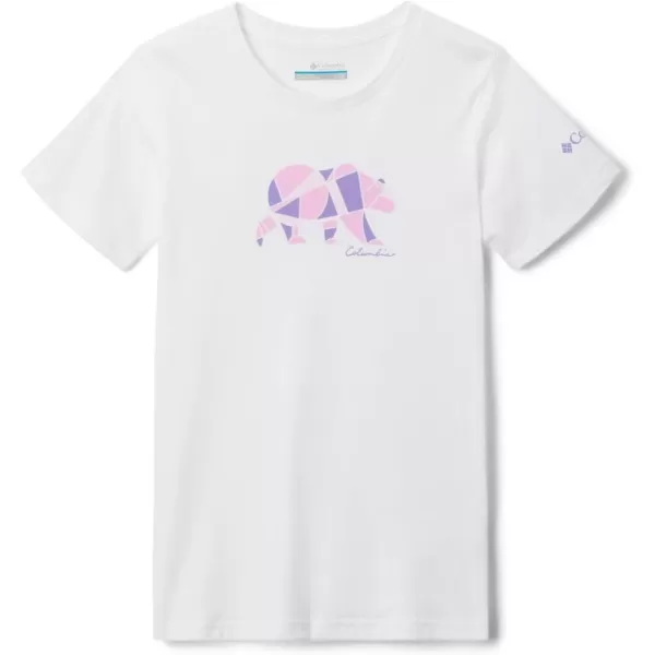 Columbia Girls Mission Lake Short Sleeve Graphic ShirtWhiteGeobear