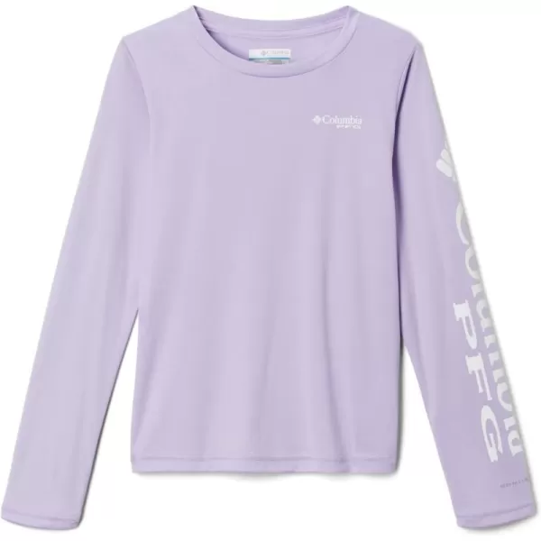 Columbia Girls Tidal Tee Long SleeveSoft VioletWhite Logo