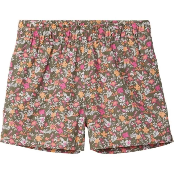 Columbia Girls Washed Out Printed ShortStone Green Minibiscus