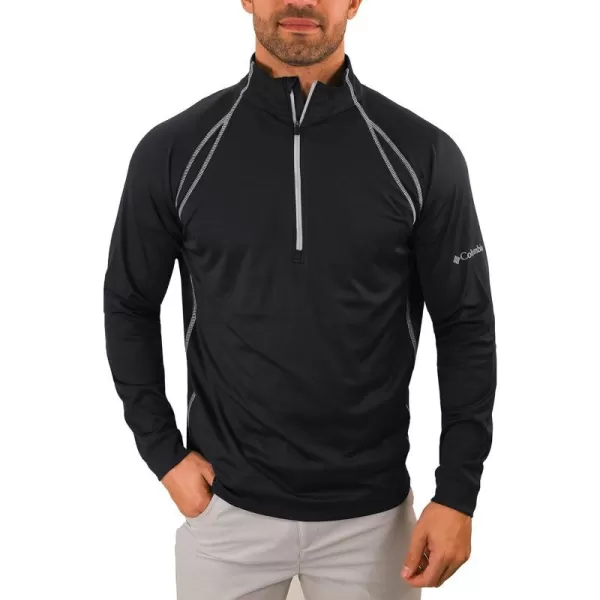 Columbia Golf Mens OmniHeat Range Session 14 Zip PulloverBlack