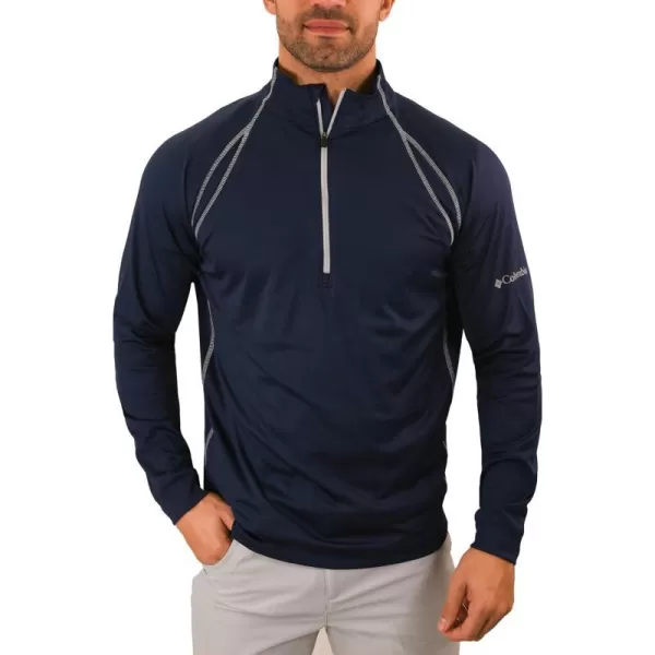 Columbia Golf Mens OmniHeat Range Session 14 Zip PulloverNavy