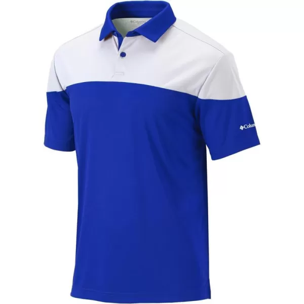 Columbia Golf Mens OmniWick Best Ball PoloAzul  White