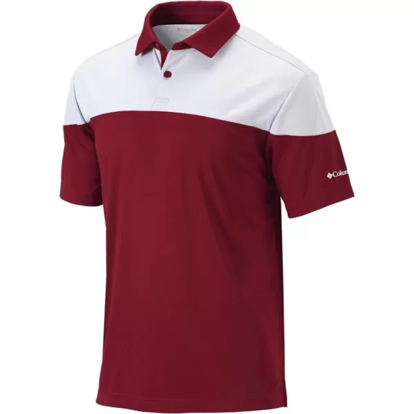 Columbia Golf Mens OmniWick Best Ball PoloBeet  White