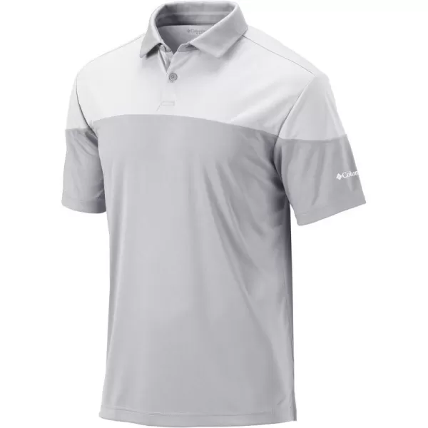 Columbia Golf Mens OmniWick Best Ball PoloCool Grey  White