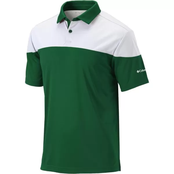 Columbia Golf Mens OmniWick Best Ball PoloForest  White