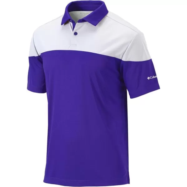 Columbia Golf Mens OmniWick Best Ball PoloPurple  White