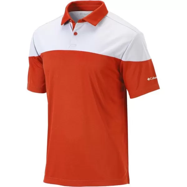 Columbia Golf Mens OmniWick Best Ball PoloState Orange  White