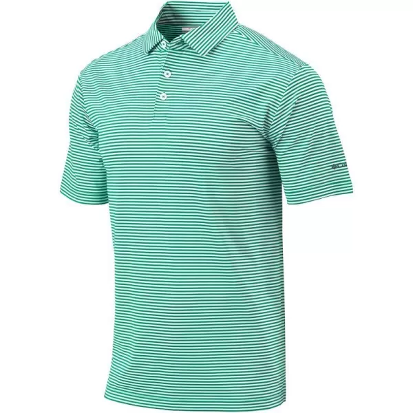 Columbia Golf Mens OmniWick Club Invite PoloElectric Turquoise