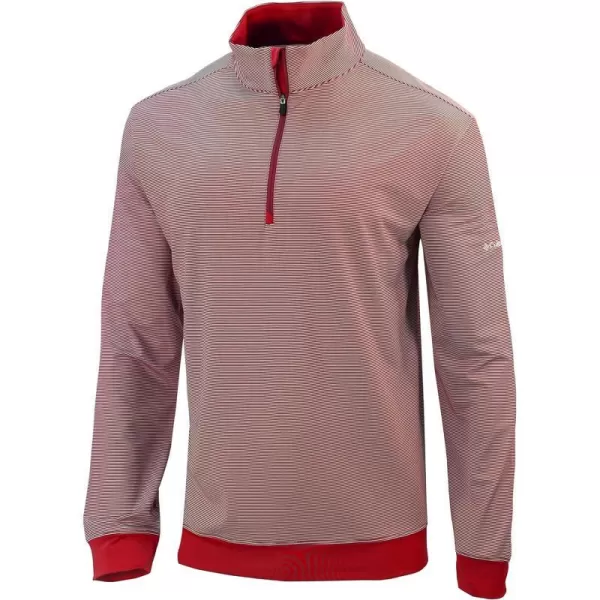 Columbia Golf Mens OmniWick Even Lie Mens 14 Zip PulloverIntense Red