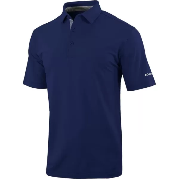 Columbia Golf Mens OmniWick Even Lie PoloCollegiate Navy