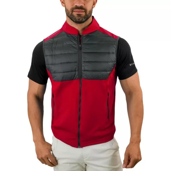 Columbia Golf Mens OmniWick In The Element Full Zip VestIntense Red