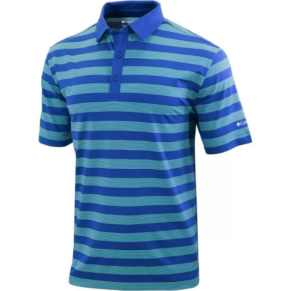 Columbia Golf Mens OmniWick King of The GreenBright Indigo Electric Turquoise