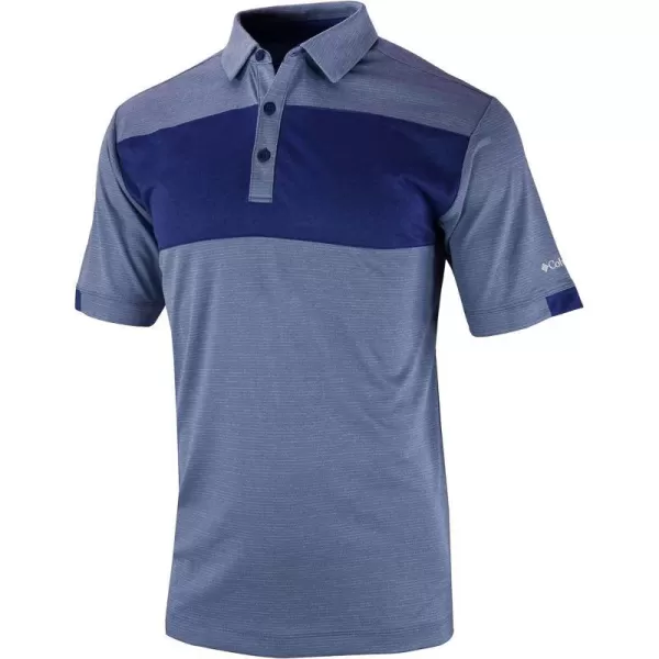 Columbia Golf Mens OmniWick Total Control PoloCollegiate Navy