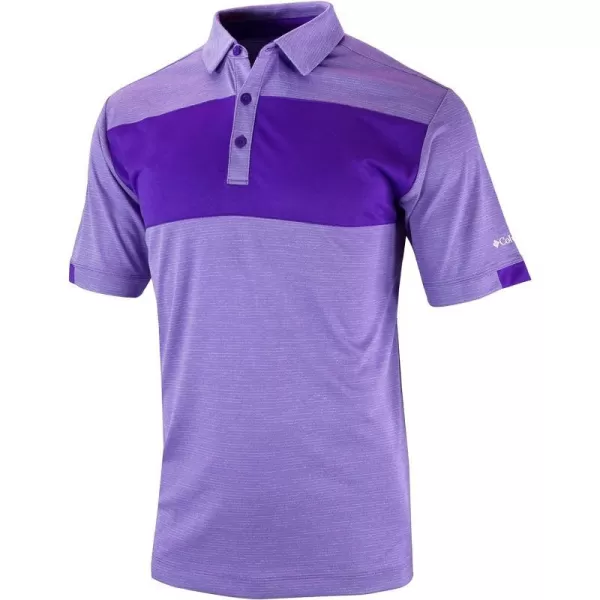 Columbia Golf Mens OmniWick Total Control PoloPurple