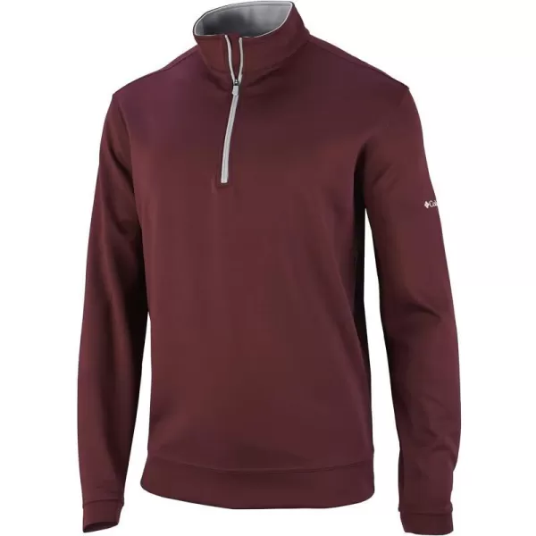 Columbia Golf Mens OmniWick Wickham Hills 14 ZipDeep Maroon