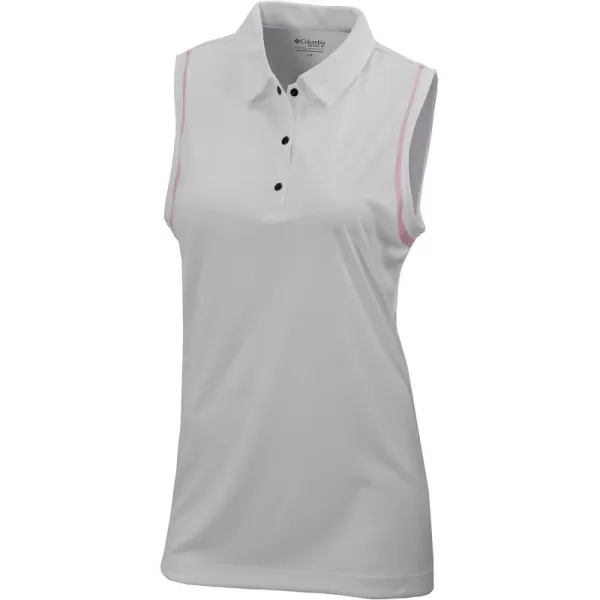 Columbia Golf Womens OmniWick Bright Lights TankWhite With Pink Dawn