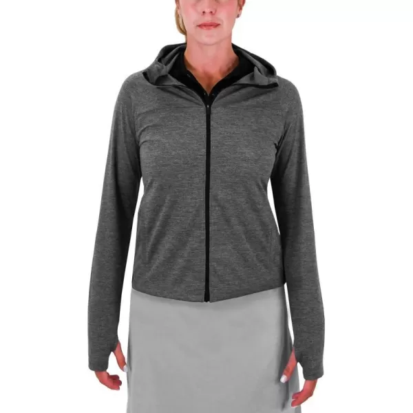 Columbia Golf Womens OmniWick Half Shot Full Zip with Attached HoodBlack