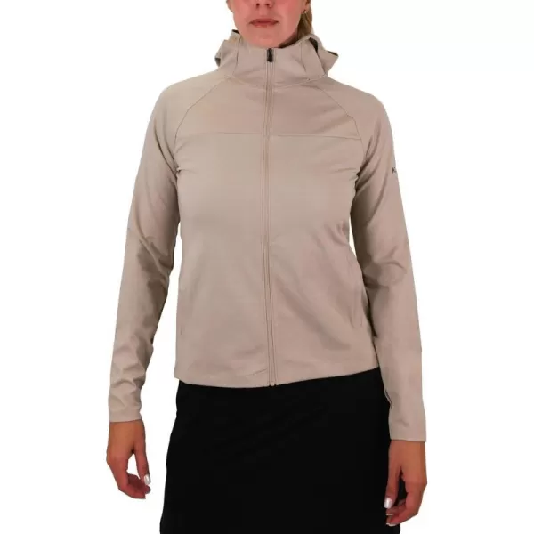 Columbia Golf Womens OmniWick Half Shot Full Zip with Attached HoodFossil