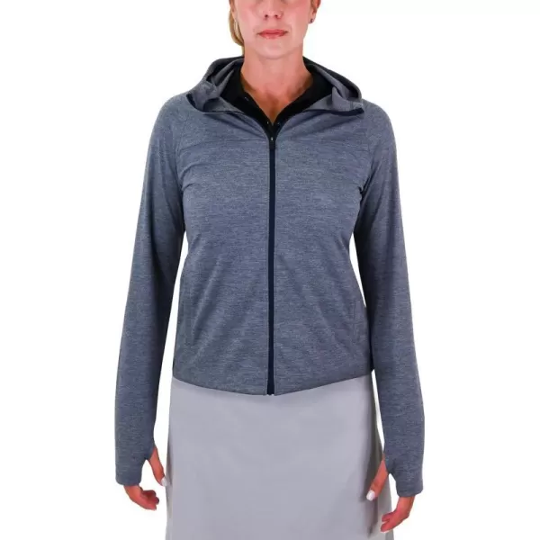 Columbia Golf Womens OmniWick Half Shot Full Zip with Attached HoodNavy