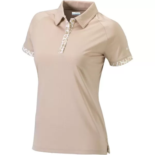 Columbia Golf Womens OmniWick Practice Round PoloFossil