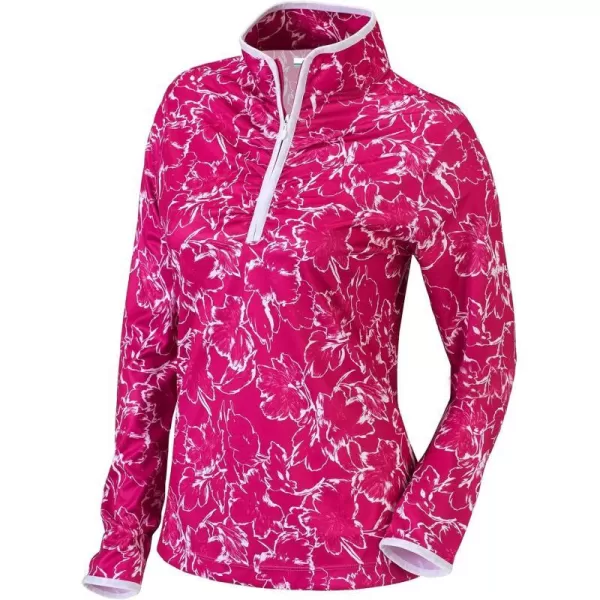 Columbia Golf Womens OmniWick Twilight 14 PulloverHaute Pink